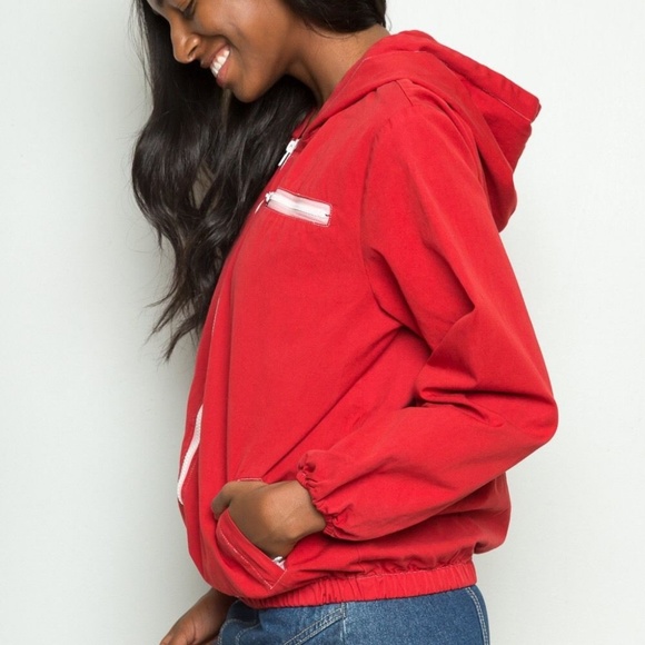 Brandy Melville John Galt Red Krissy windbreaker - Picture 4 of 7